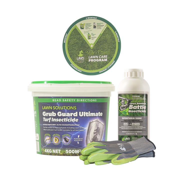 Grub Treat and Protect Bundle - with Handy Gardening Gloves 