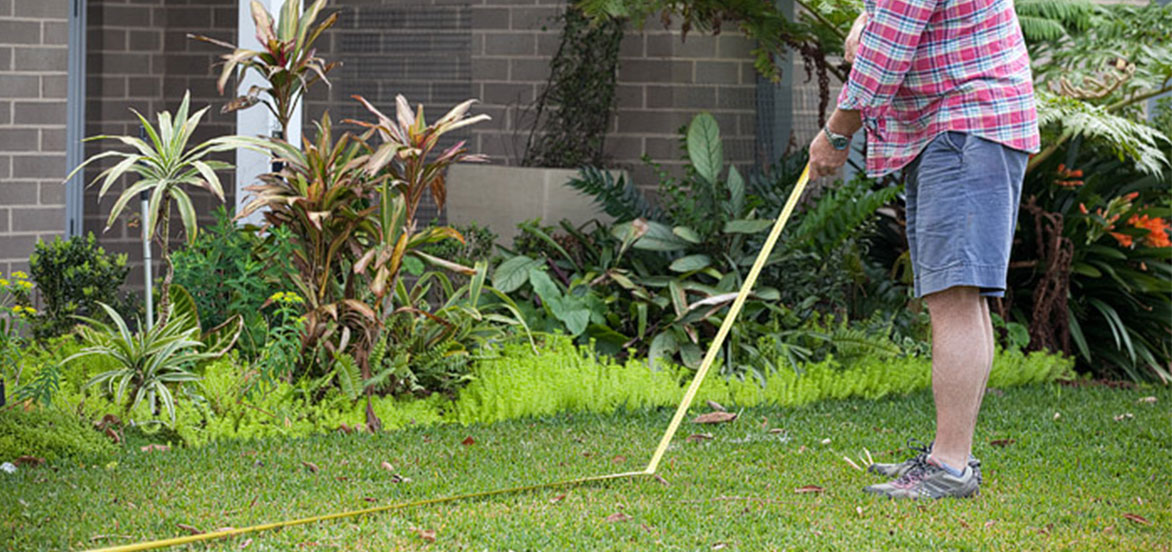 Measuring for a new lawn