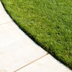 Edging lawn clearance with line trimmer