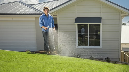 watering new lawn