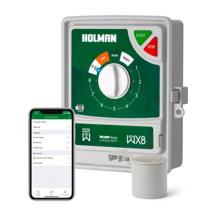 Holman WX8 Wi-Fi Irrigation Controller with EVIE Sensor