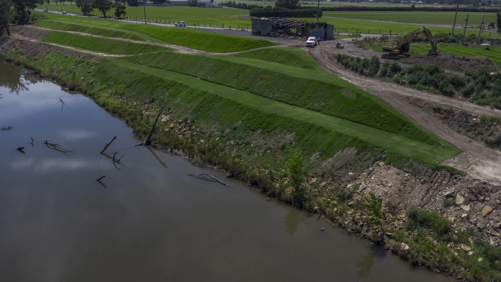 greenlife turf river bank project